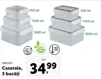 Lidl Ernesto caserole 3 bucăți 1 set Ofertă