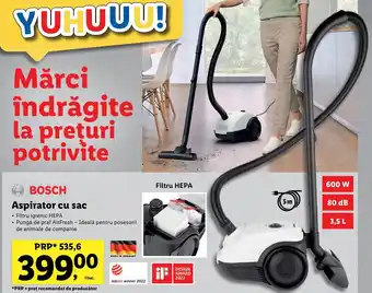 Lidl Bosch aspirator cu sac 600w 1 buc Ofertă