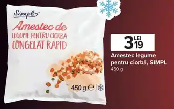 Carrefour Simpl amestec legume pentru ciorbă 450g Ofertă