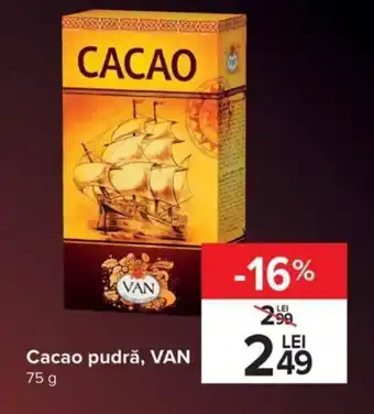 Carrefour Van cacao pudră 75g Ofertă