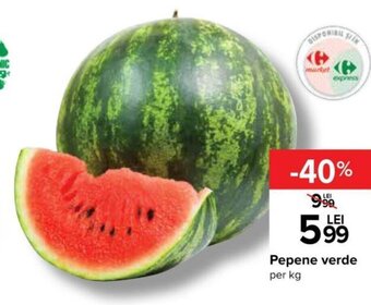 Carrefour Pepene verde per kg Ofertă