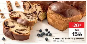 Cozonac cu ciocolată și amarene 700g