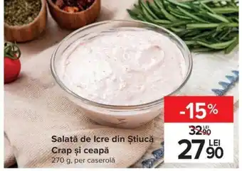 Carrefour Salată de icre din știucă crap și ceapă 270g Ofertă