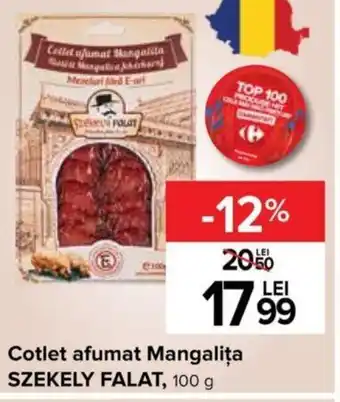 Carrefour Szekely falat cotlet afumat mangalița 100g Ofertă