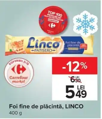 Carrefour Linco foi fine de plăcintă 400g Ofertă