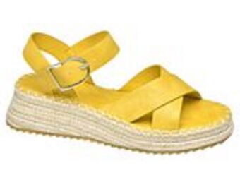 Deichmann Sandale galbene cu platforma graceland de dama Ofertă