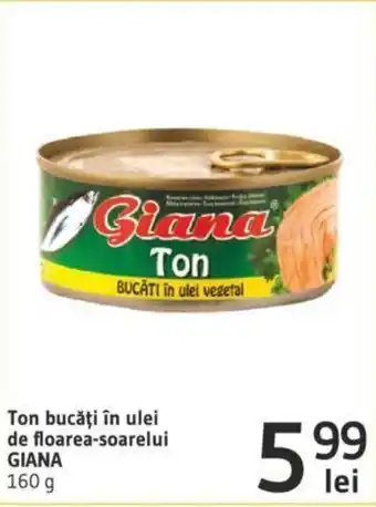 Supeco Giana Ton bucăți în ulei 160g Ofertă