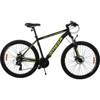 Bicicleta mtb omega donald, roata 27.5, 21 viteze, schimbator shimano, frana v-brake, negru-verde