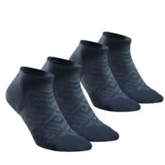 Set 2 perechi de șosete scurte hike100 bleumarin adulți