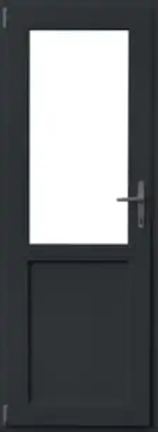 Brico Depôt Usa termopan pvc exterior, batanta, cu geam, 4 c, 2/3, gri, dreapta, simpla deschidere, 88 x 205 cm • aplast Ofertă