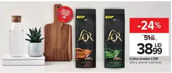 Carrefour L'or cafea boabe 500g Ofertă