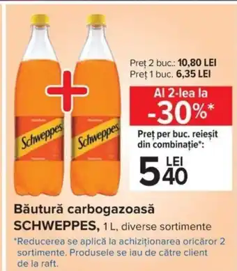 Carrefour Schweppes băutură carbogazoasă 1l Ofertă
