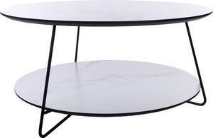 Favi Masuta de cafea home affaire gri-negru 80/40 cm Ofertă