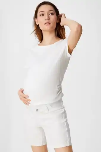 Jeans gravide - pantaloni scurți denim - bumbac organic