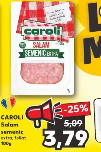 Kaufland Caroli salam semenic 100g Ofertă