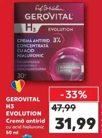 Kaufland Gerovital h3 evolution cremă antrid 50ml Ofertă