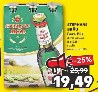 Kaufland Stephans bräu bere pils 6 x 0.5l Ofertă