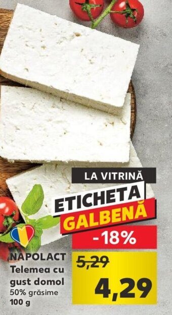 Kaufland Napolact telemea cu gust domol 100g Ofertă