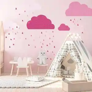 Favi Autocolant ambiance scandinavian clouds, roz Ofertă