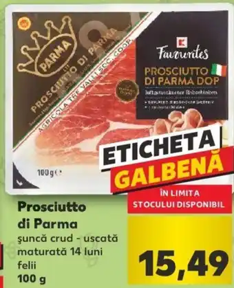 Kaufland Kaufland favourites prosciutto di parma 100g Ofertă