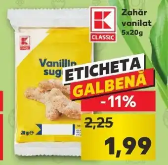 Kaufland Kaufland classic zahăr vanilat 5 x 20g Ofertă