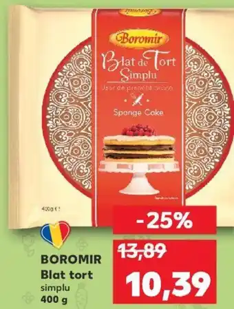Kaufland Boromir blat tort 400g Ofertă