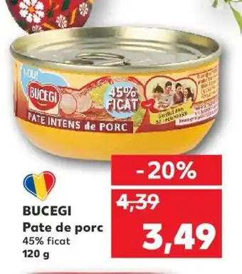 Kaufland Bucegi pate de porc 120g Ofertă