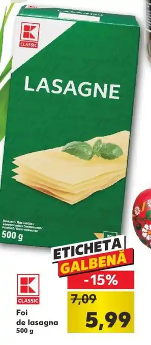 Kaufland classic foi de lasagna 500g
