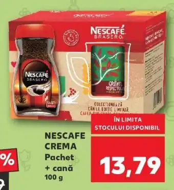 Kaufland Nescafe crema pachet + cană 100g Ofertă