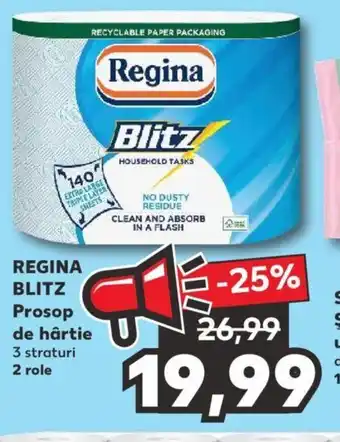 Kaufland Regina blitz prosop de hârtie 2 role Ofertă
