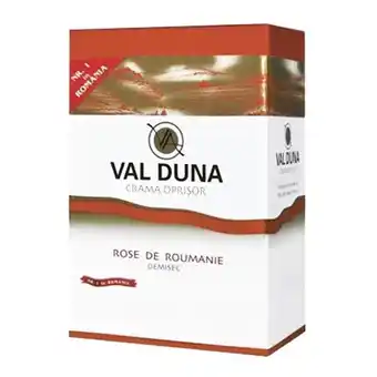 Auchan Vin roze demisec val duna, cupaj roze, 3 l Ofertă