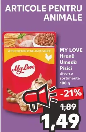 Kaufland My love Hrană umedă pisici 100g Ofertă
