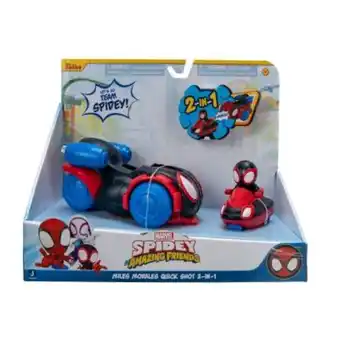 Noriel Set figurina si vehicul 2 in 1, spidey and amazing friends, miles morales Ofertă
