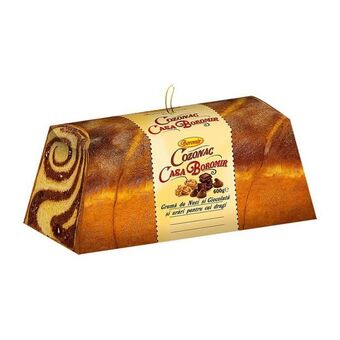 Auchan Cozonac cu crema de nuci si ciocolata boromir, 600g Ofertă