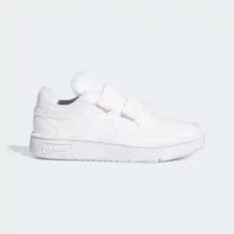 Încălțăminte cu bandă cu arici educație fizică adidas hoops alb copii