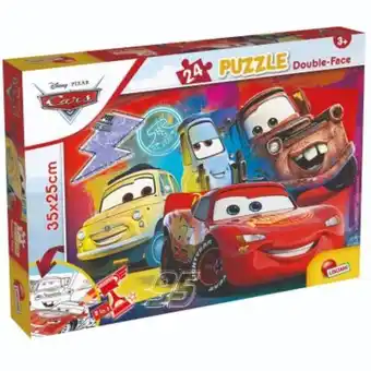 Puzzle 2 in 1 lisciani disney cars, m-plus, 24 piese
