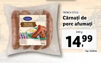 French style Cârnați de porc afumați 340g