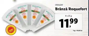 Lidl Crouzat Brânză Roquefort 4 x 25g Ofertă
