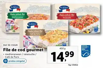 Lidl Duc de coeur File de cod gourmet 400g Ofertă
