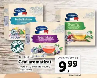 Lidl Duc de coeur Ceai aromatizat 20 x 1,7g / 20 x 2g Ofertă