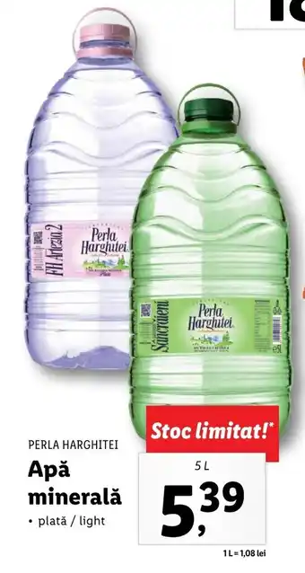 Lidl Perla harghitei Apă minerală 5l Ofertă