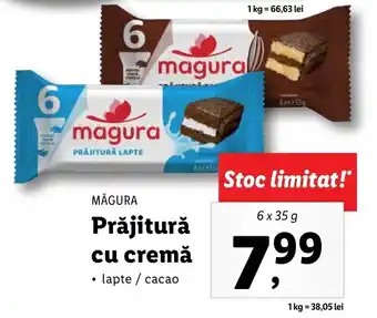 Lidl Măgura Prăjitură cu cremă 6 x 35g Ofertă