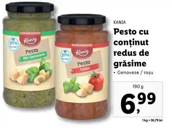 Lidl Kania Pesto cu conținut redus de grăsime 190g Ofertă