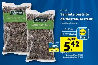 Lidl Alesto Semințe pestrițe de floarea-soarelui 2 x 200g Ofertă