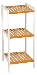 Favi Etajera cu 3 rafturi 34x33x78 cm bambus alb/natur Ofertă