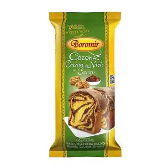 Auchan Cozonac cu crema de nuca si cacao boromir, 450g Ofertă