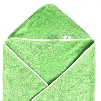 Prosop cu gluga pentru bebelusi, 80x100 cm, verde, tuxi brands