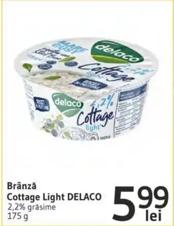 Supeco Delaco Brânză Cottage Light 2,2% grăsime 175g Ofertă