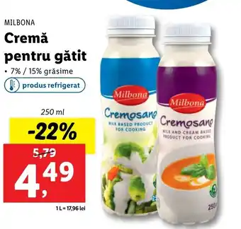Lidl Milbona Cremă pentru gătit 250ml Ofertă