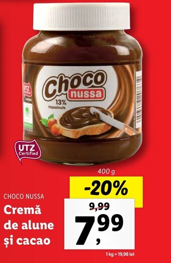 Choco nussa Cremă de alune și cacao 400g